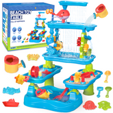 YCFUN Sand and Water Tables for Toddlers, 5 Tier Outdoor Toys for Kids Boys Girls